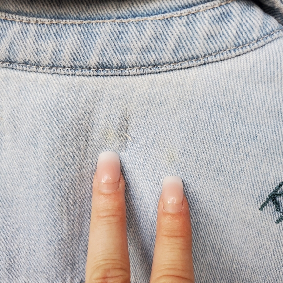 PAC SUN - Y2K Embroidery Sayings Jean Jacket with Pockets Large - Picture 9 of 16